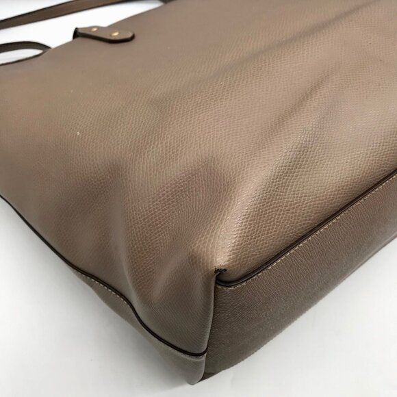 Coach Taupe Pebbled Leather City Tote Bag - Picture 9 of 11